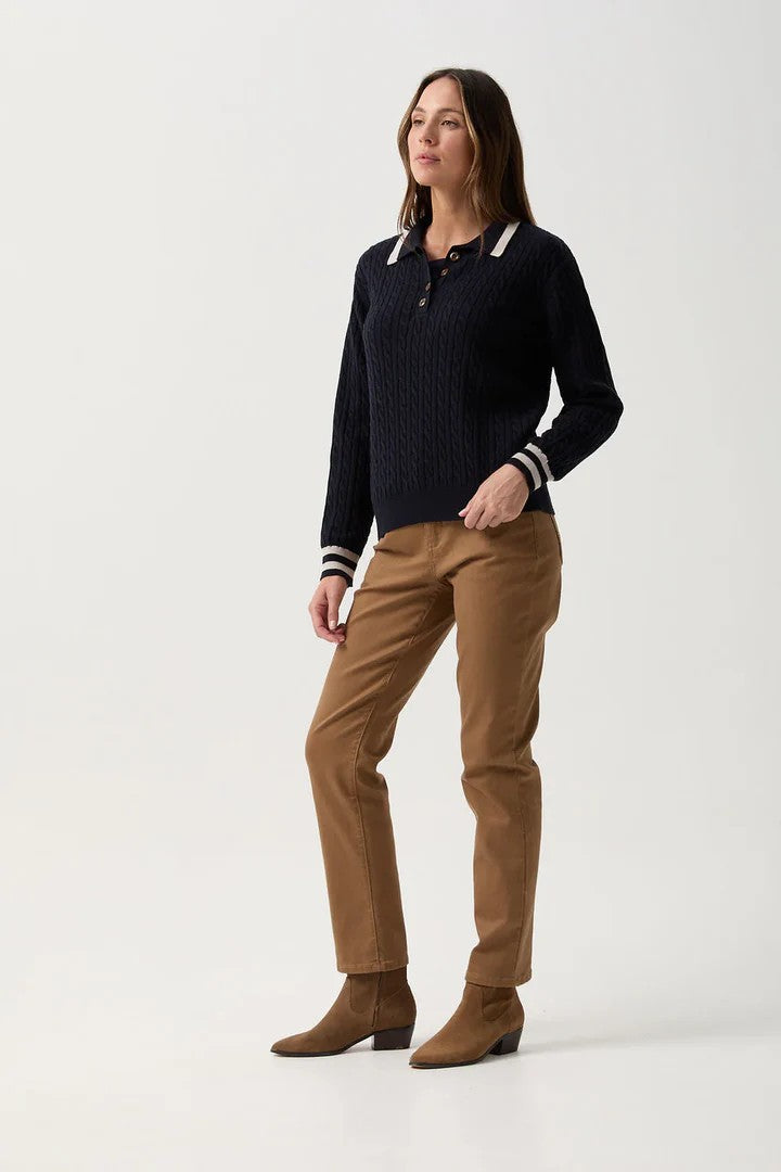 Cable Knit Polo