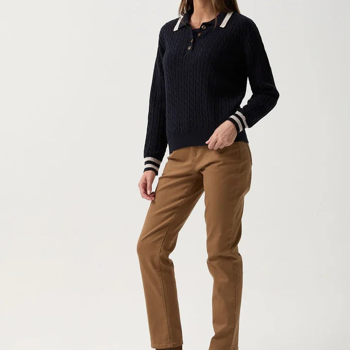 Cable Knit Polo