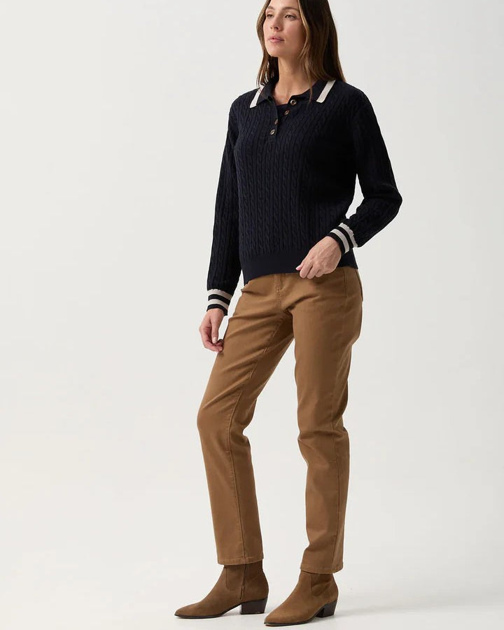 Cable Knit Polo