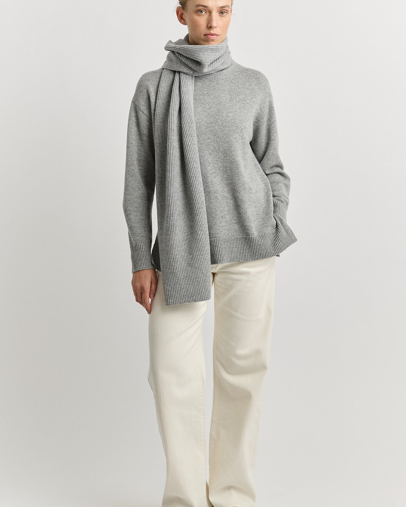 Fine Rib Scarf