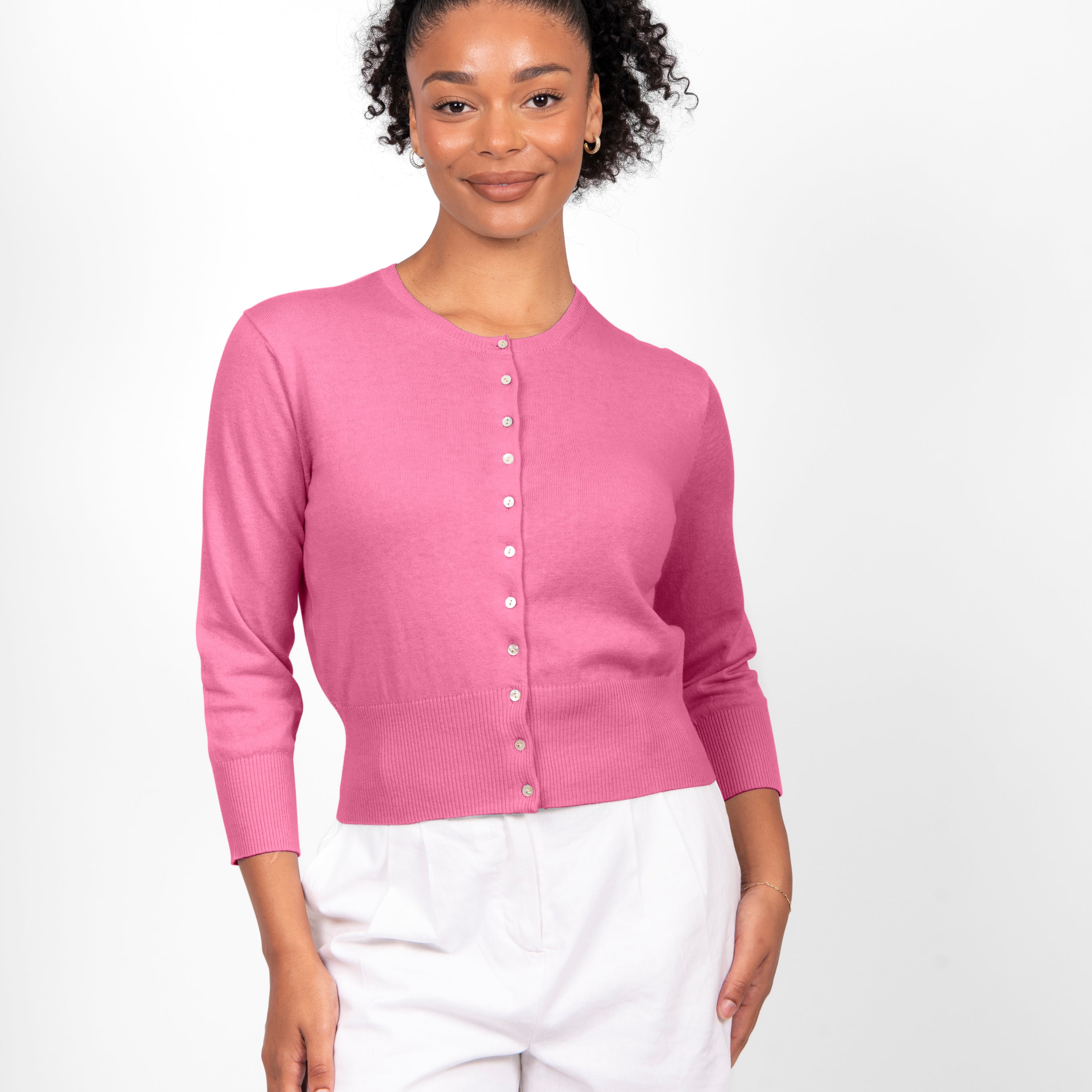 Cropped 3/4 Sleeve Cardi