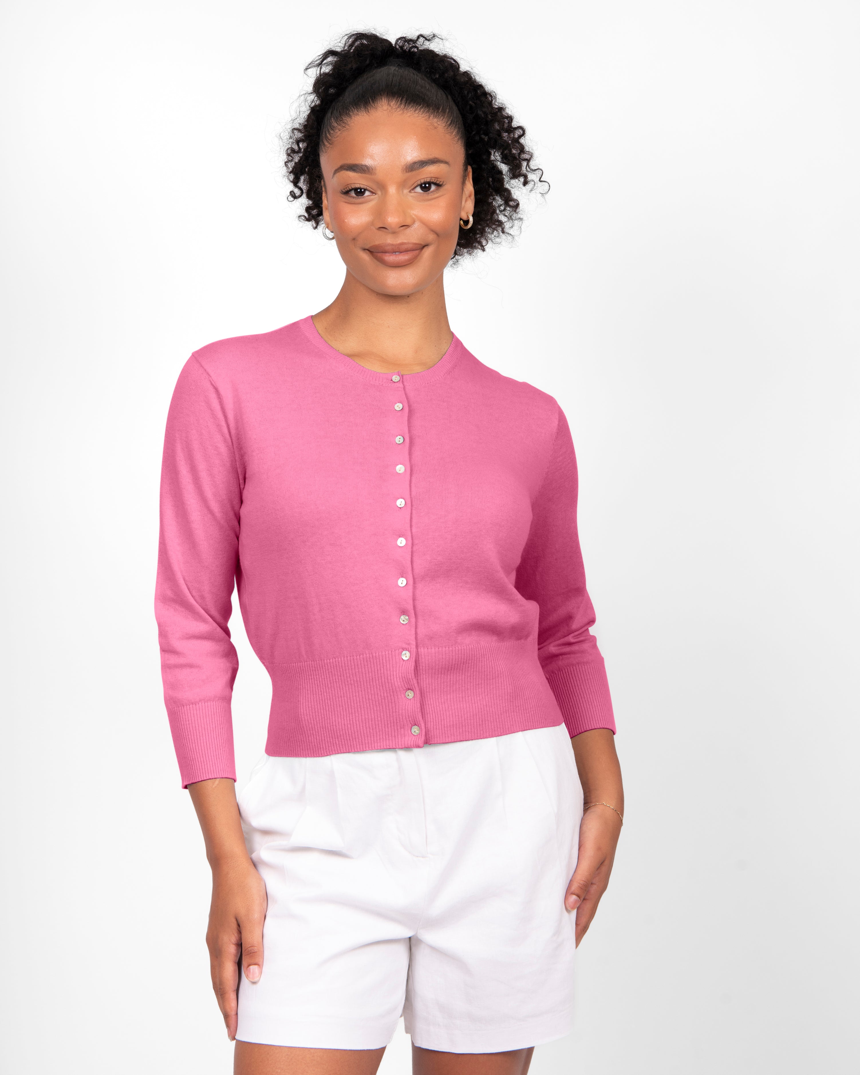 Cropped 3/4 Sleeve Cardi