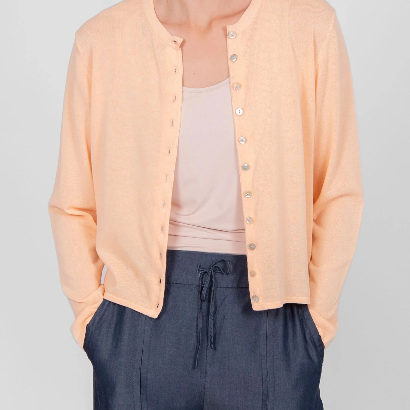 Curved Hem Cardigan