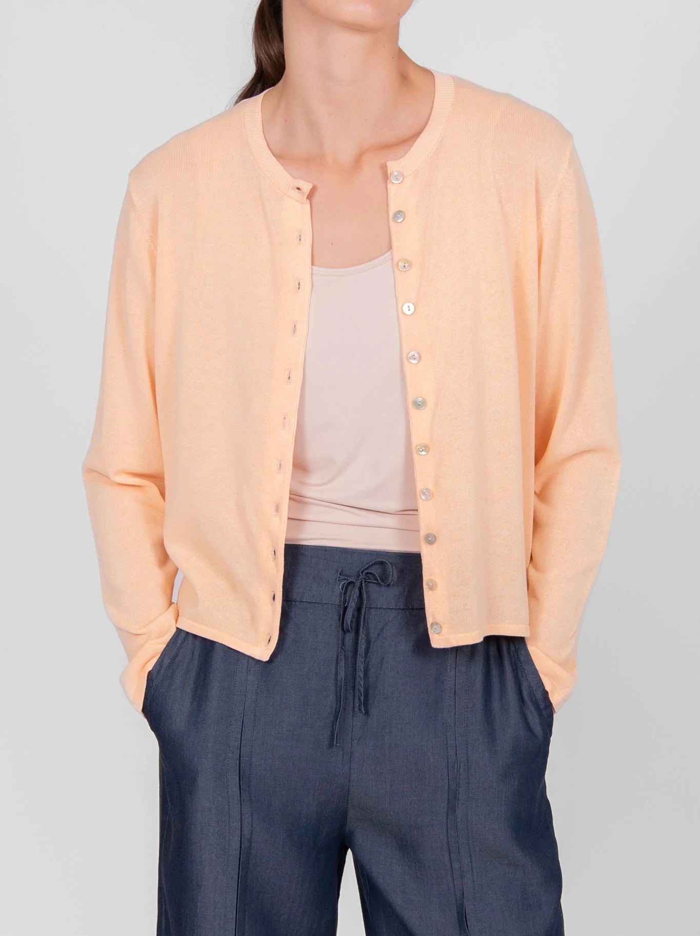 Curved Hem Cardigan