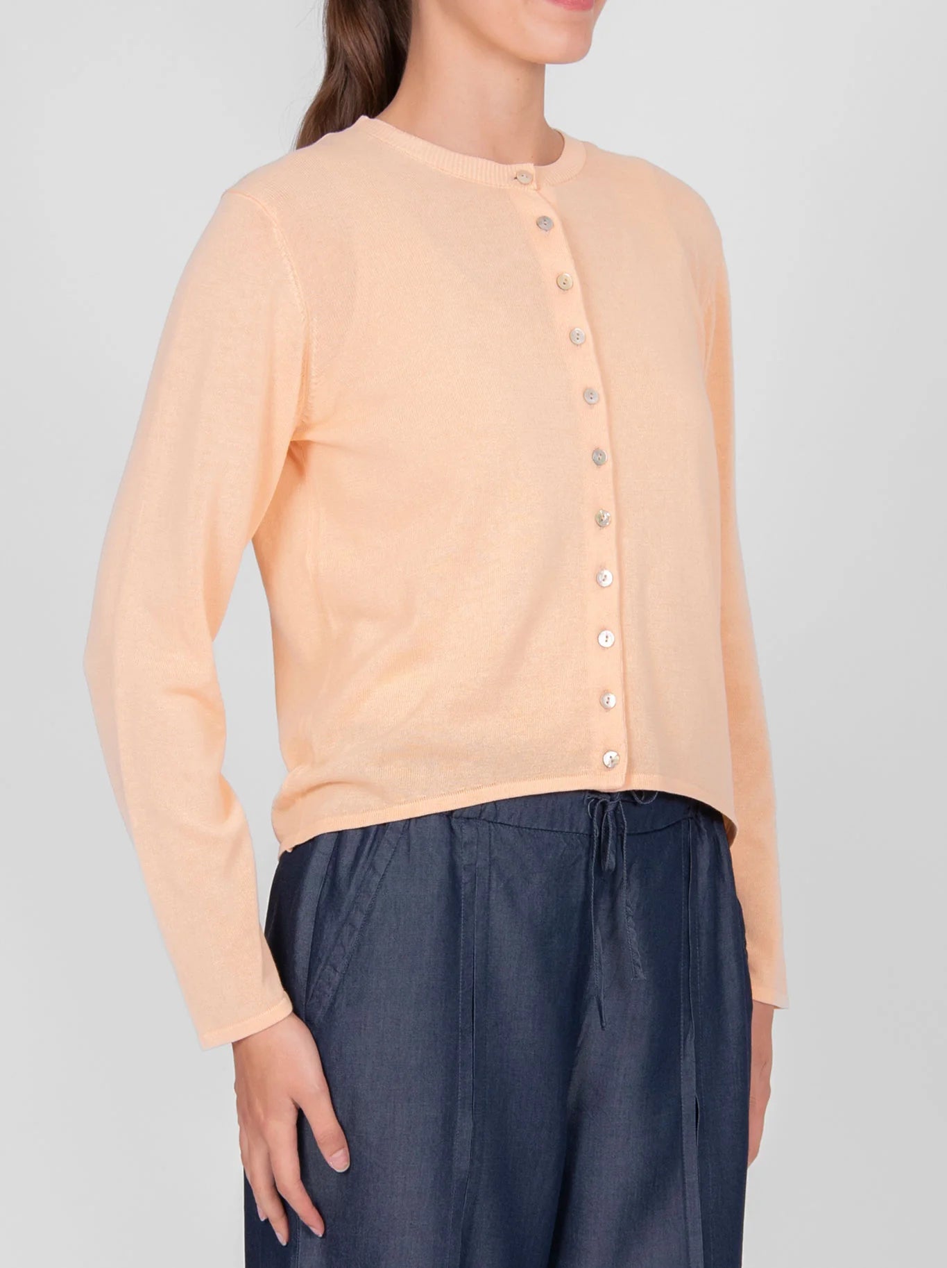Curved Hem Cardigan