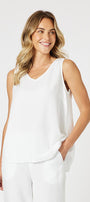 Lino Button Back Cami