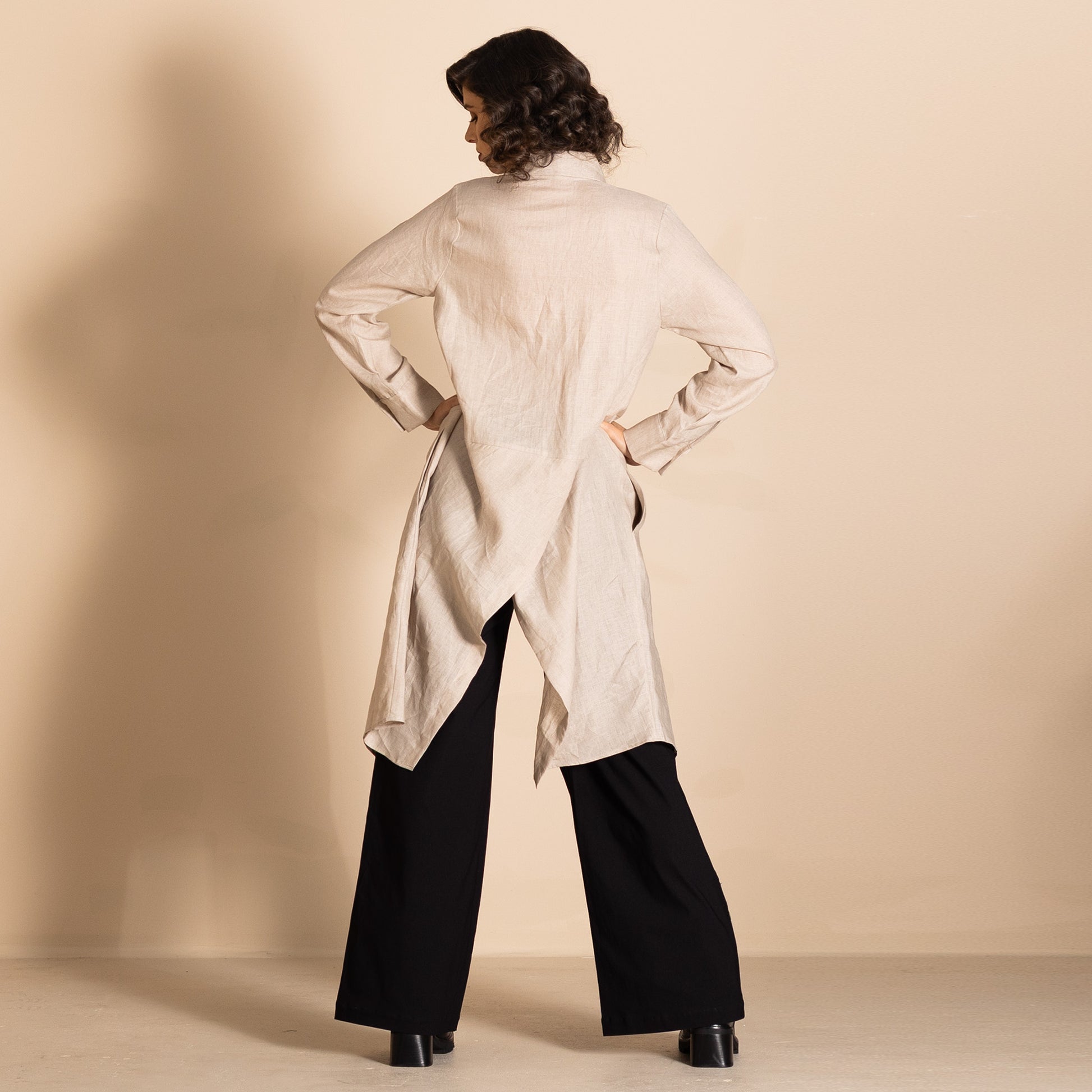 French Linen Long Envelope Shirt