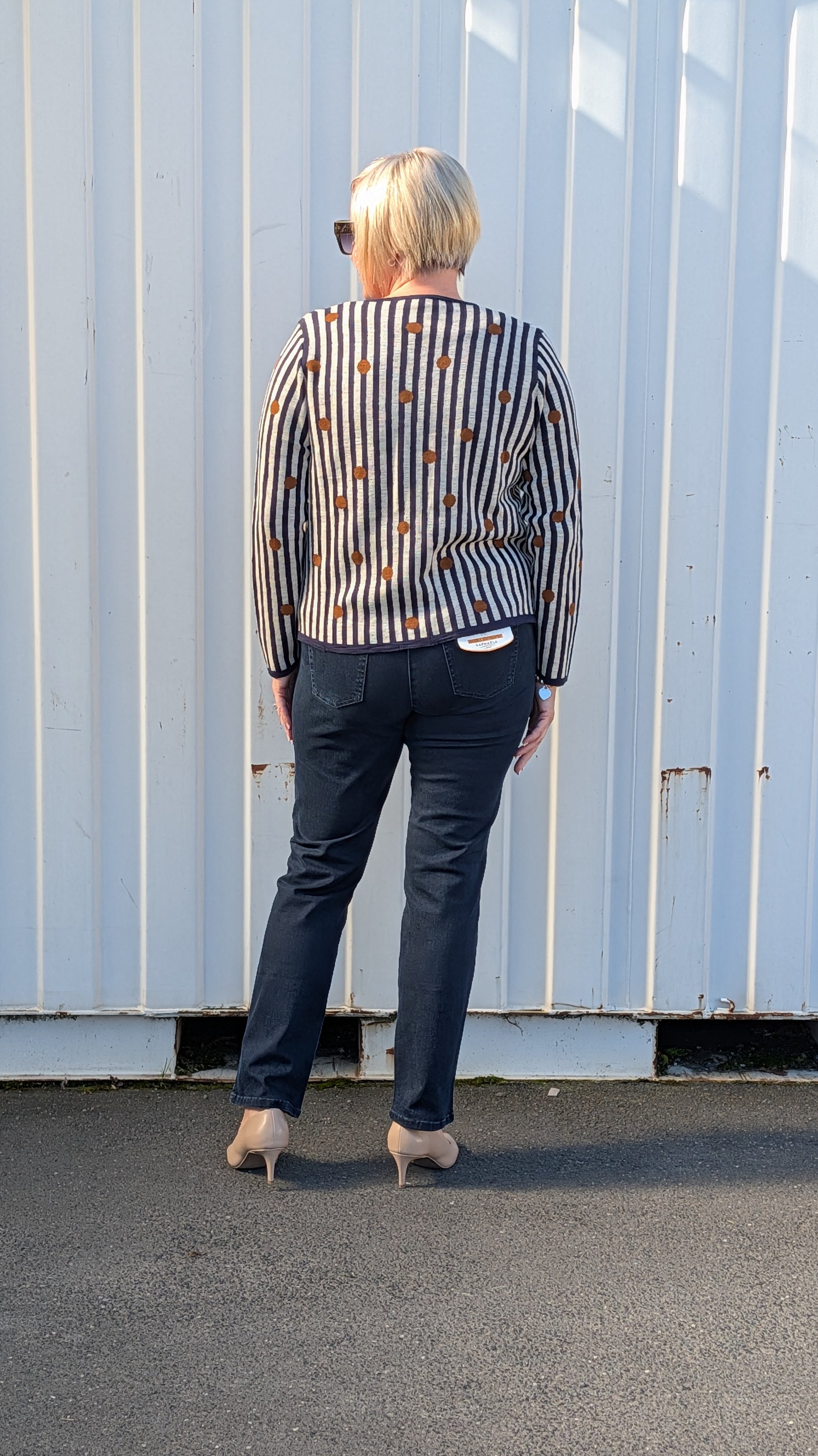 Noor Stripe Spot Cardi