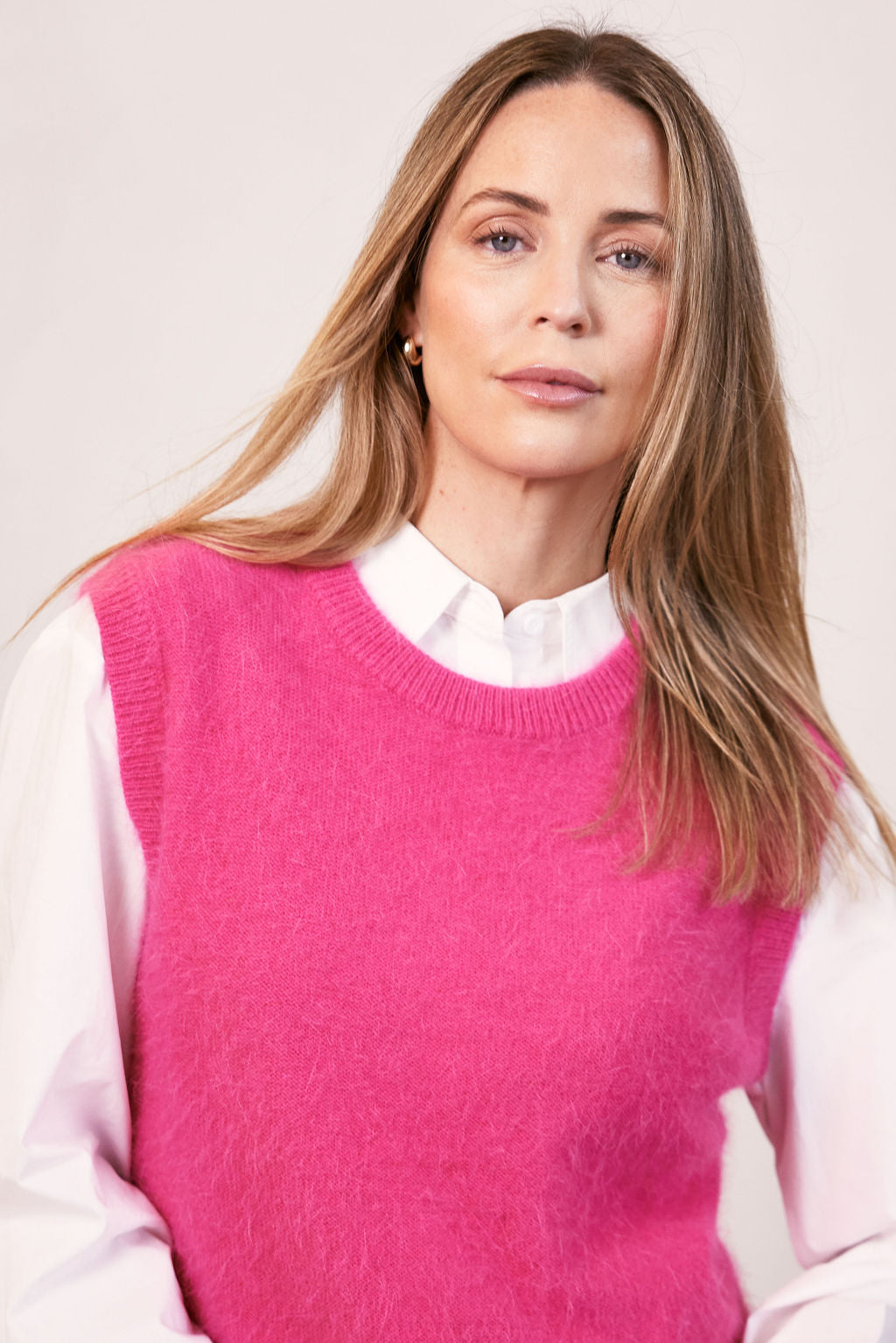 Angora Nylon Knit Vest