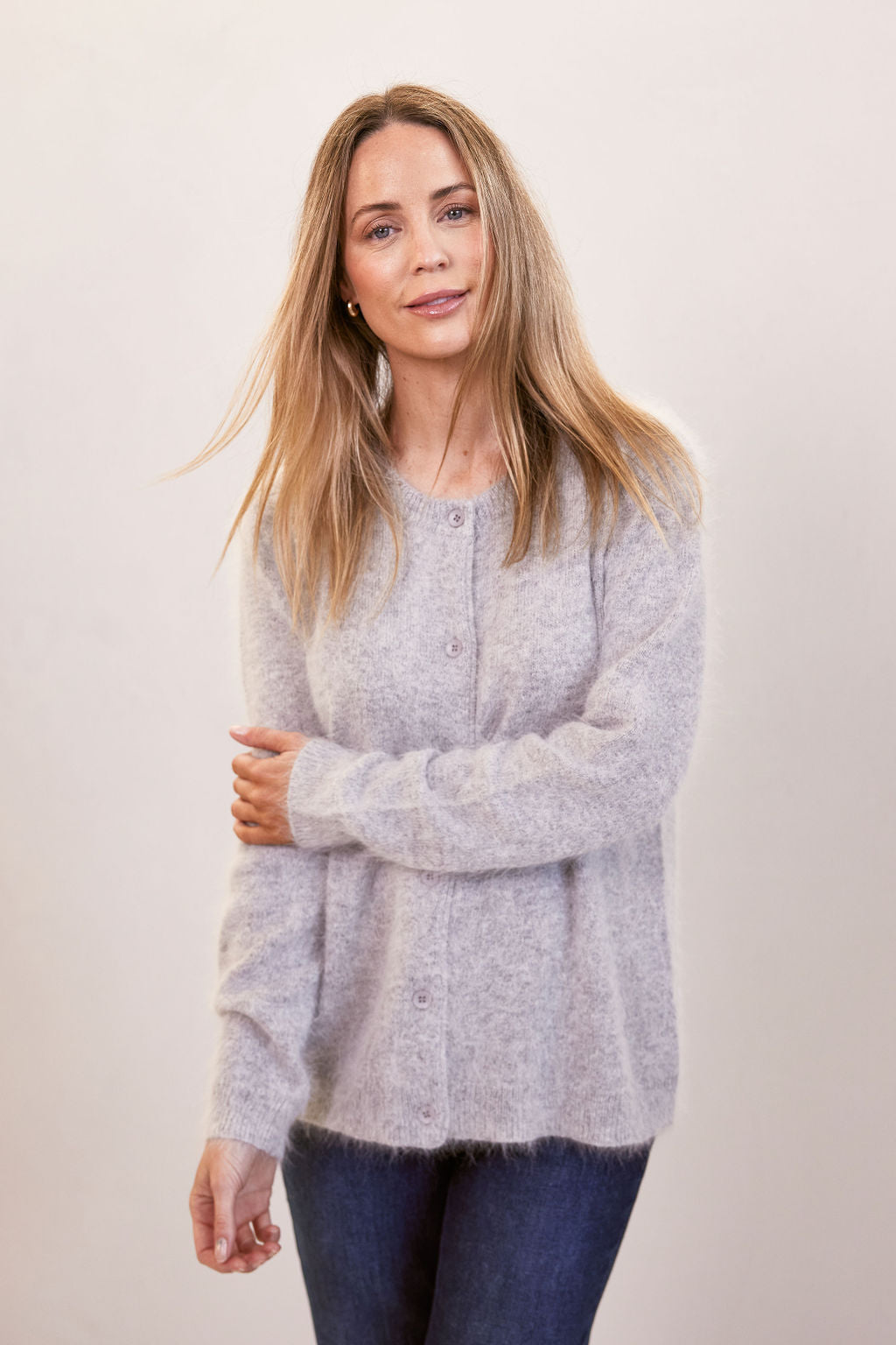 Angora Nylon Cardigan