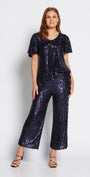 Swan S/S Rev Sequin Top