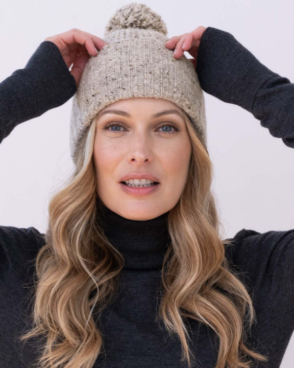 Donegal Rib Bobble Beanie