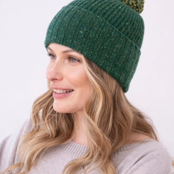 Donegal Rib Bobble Beanie