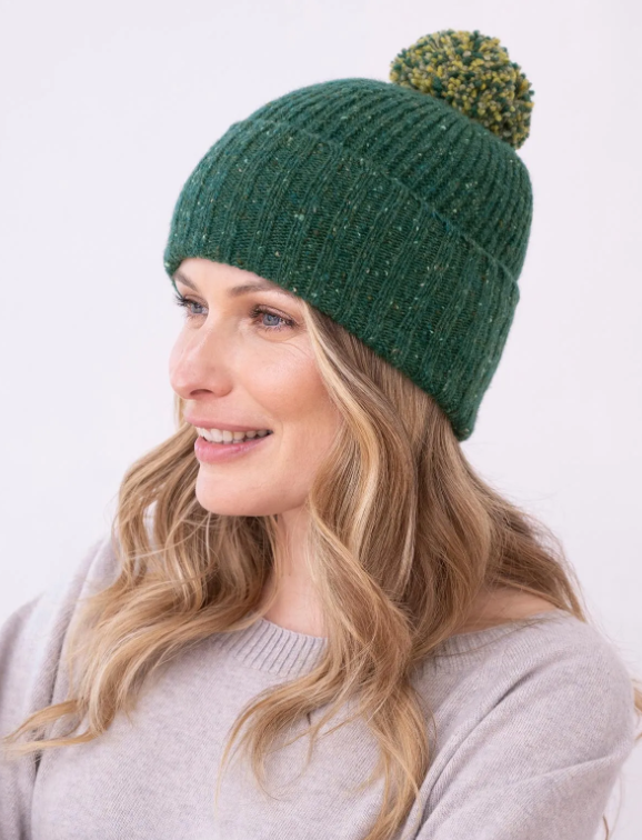 Donegal Rib Bobble Beanie