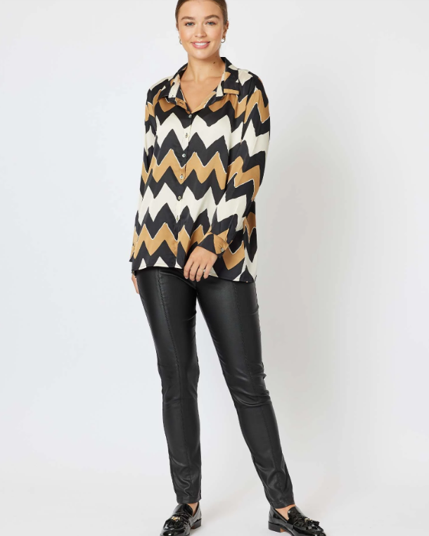 Bella Print Satin Shirt