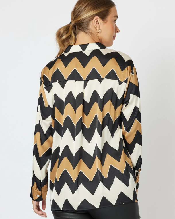 Bella Print Satin Shirt