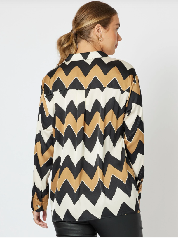 Bella Print Satin Shirt