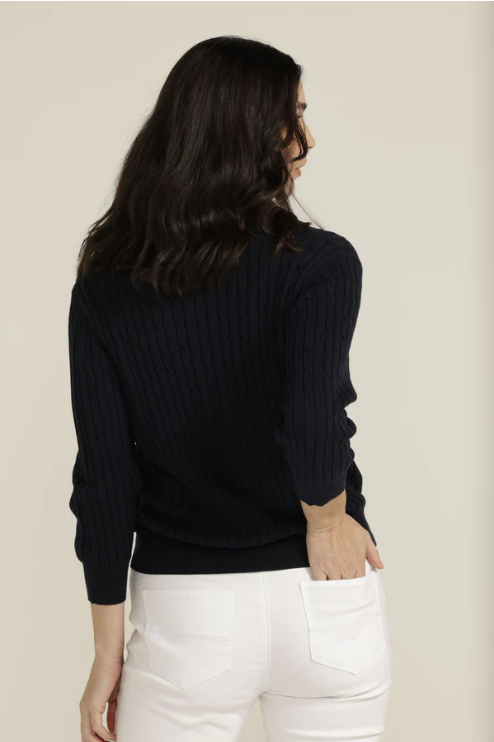 Cable Knit 3/4 Sleeve