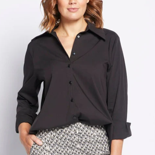 3/4 Black Long Shirt