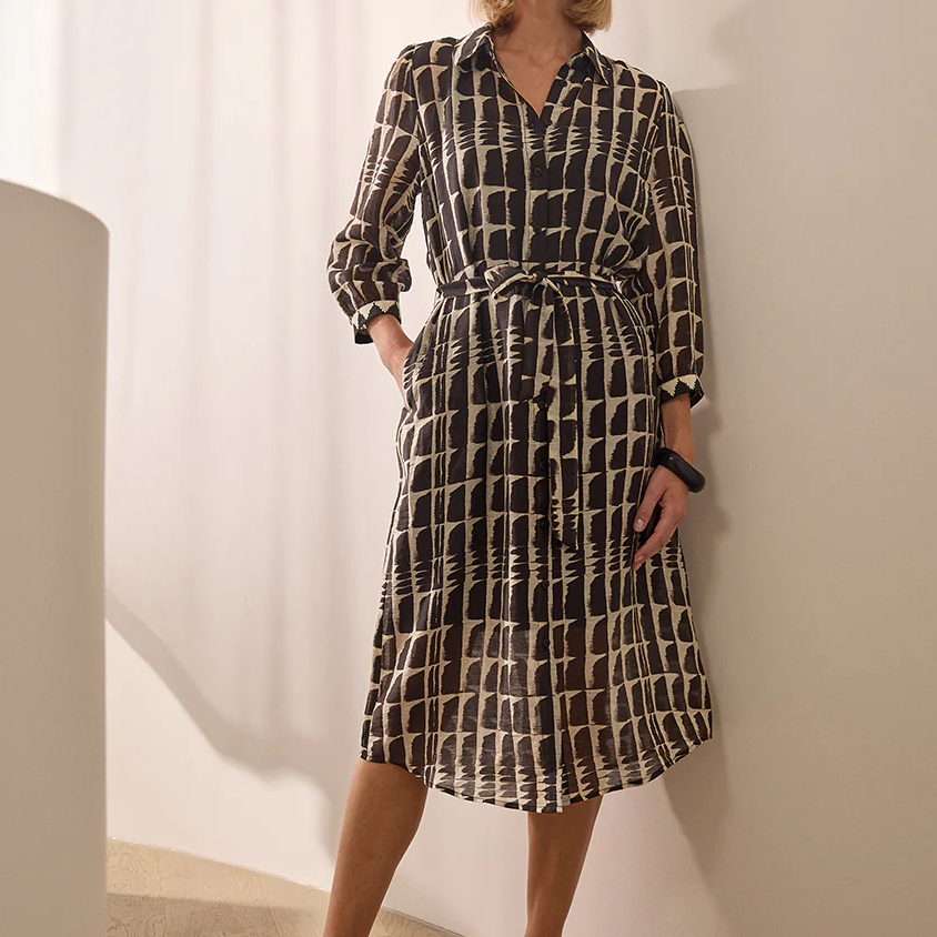 Ikat Shirt Dress