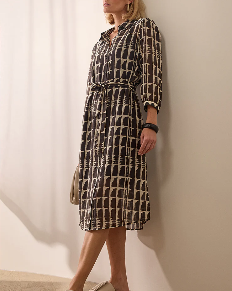Ikat Shirt Dress