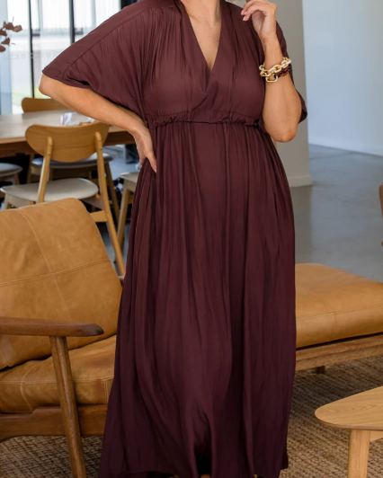 Misty V Tie Midi Dress