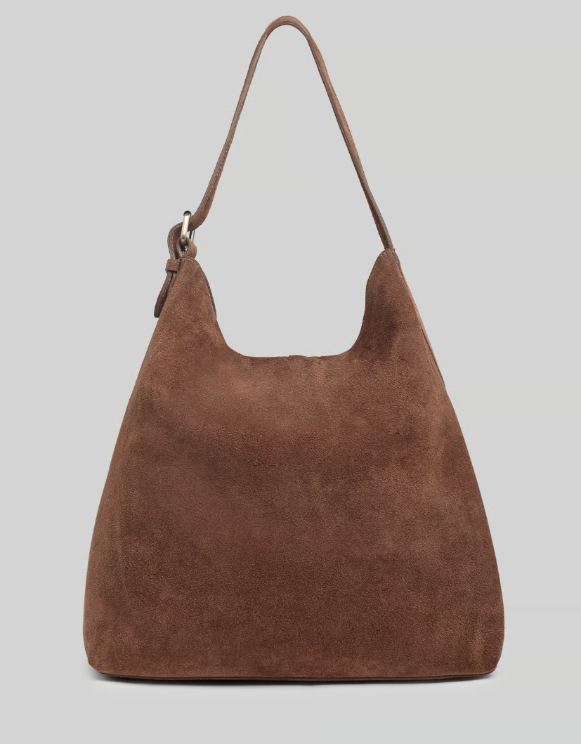 Suede Slouchy Shoulder Bag