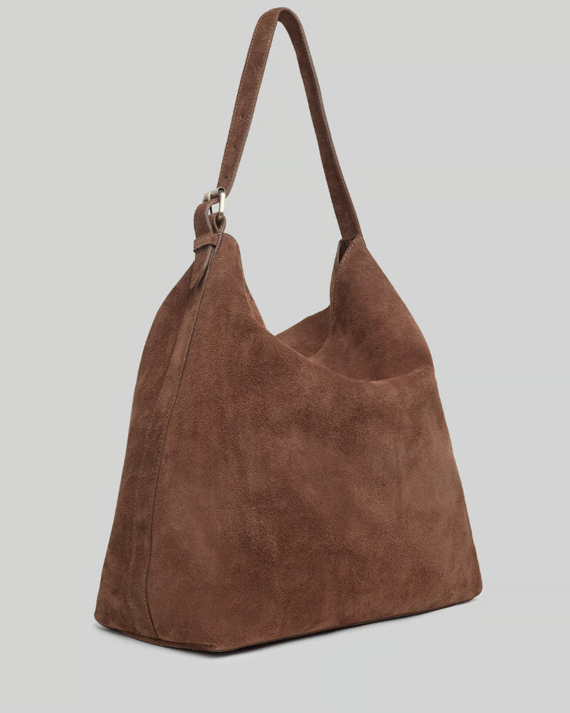Suede Slouchy Shoulder Bag
