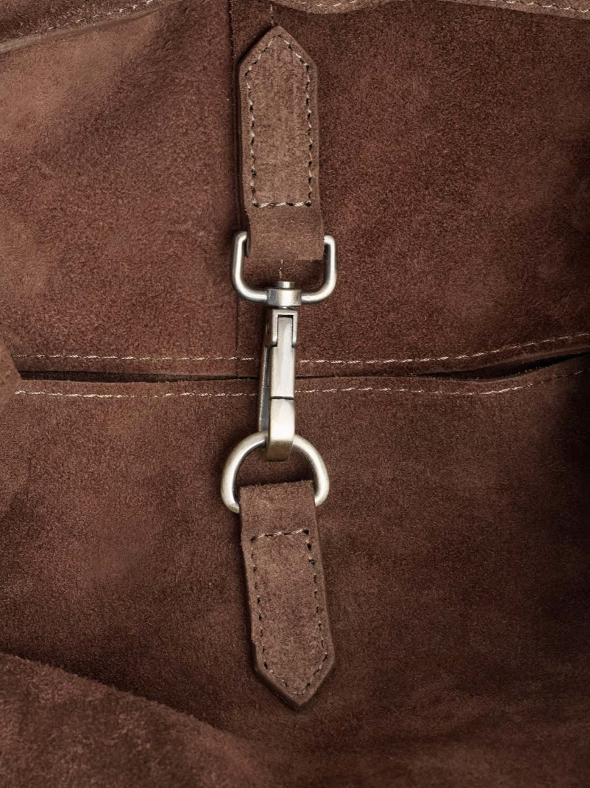 Suede Slouchy Shoulder Bag