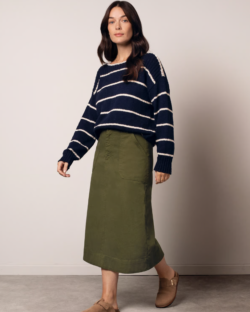 Twill A Line Skirt
