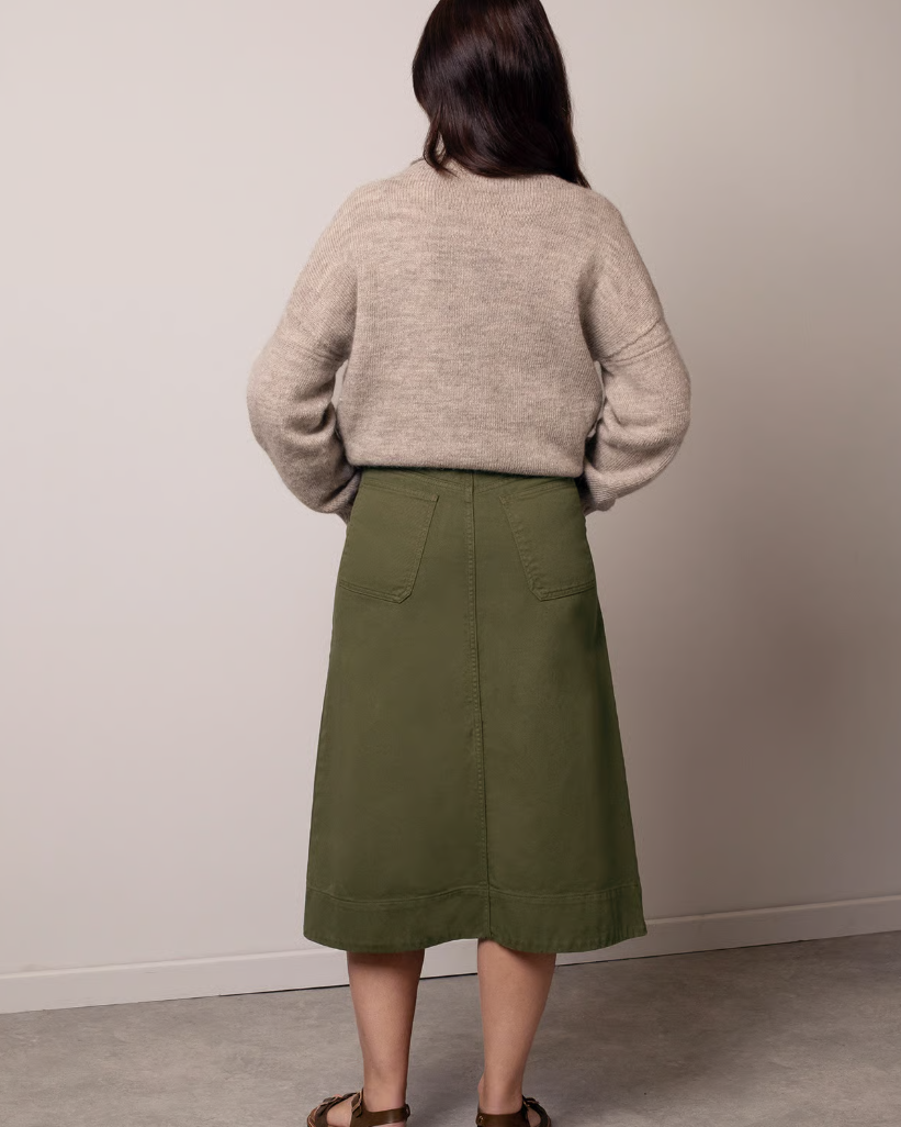 Twill A Line Skirt