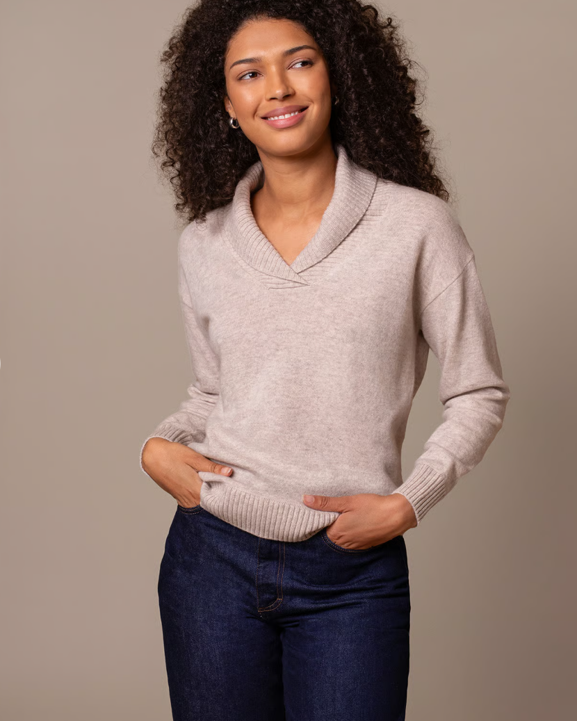 Lambswool Shawl Collar Jumper