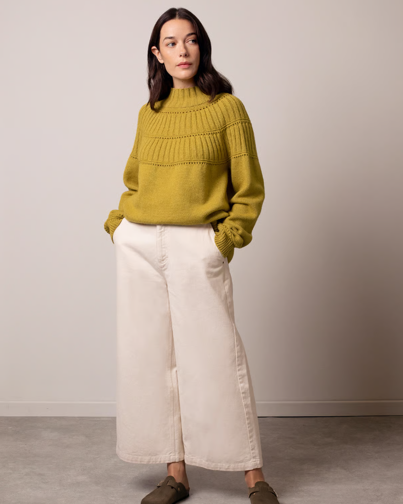 Textured Yoke Jumper