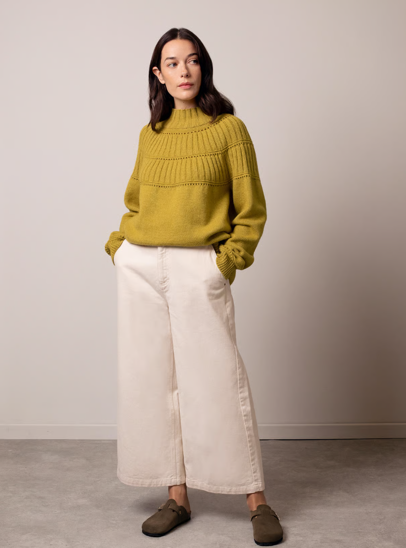 Textured Yoke Jumper