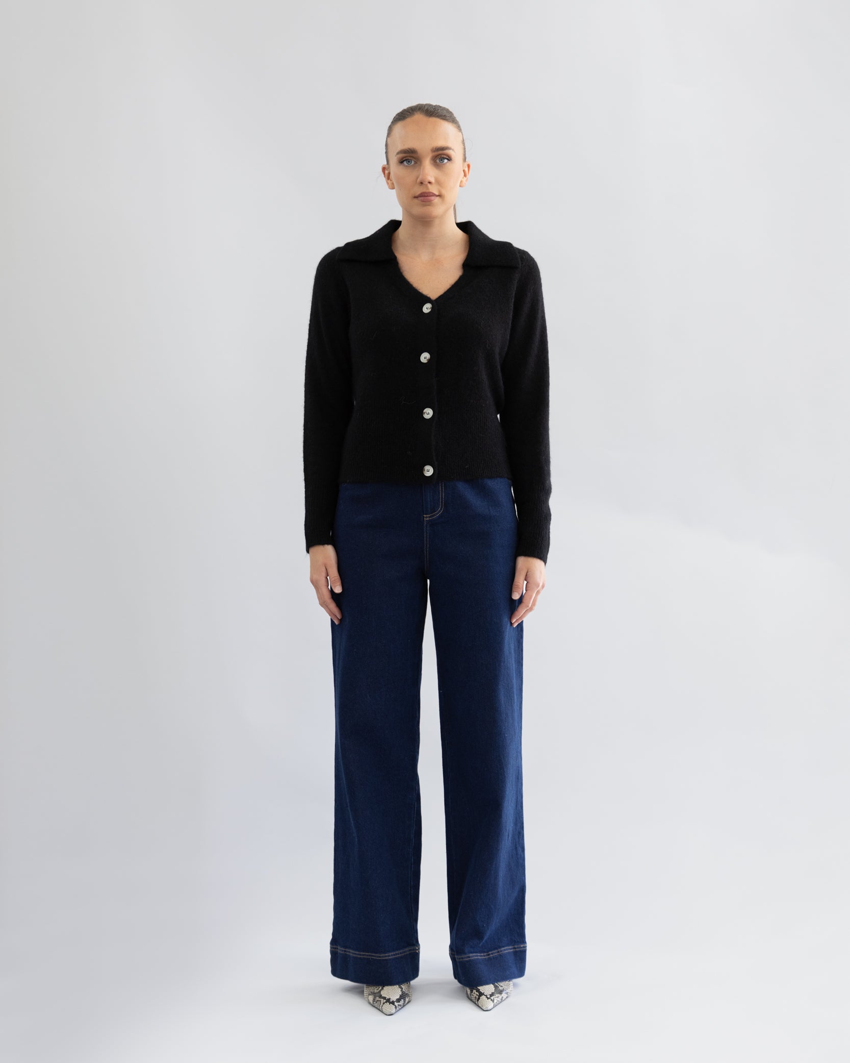 Polo Fluffy Knit Cardigan