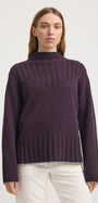 Wide Rib Mock Neck Jumper