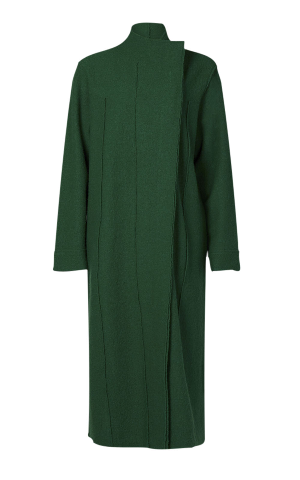 Collared Boiled Wool Coat