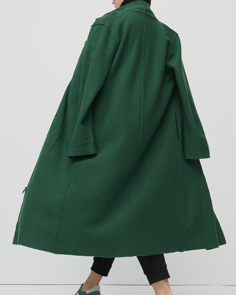 Collared Boiled Wool Coat