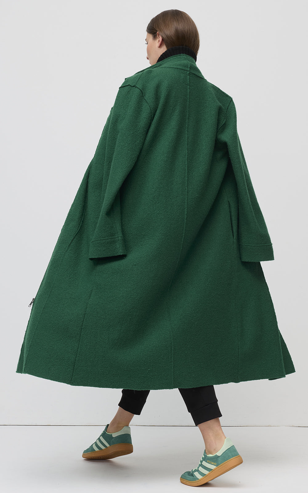 Collared Boiled Wool Coat
