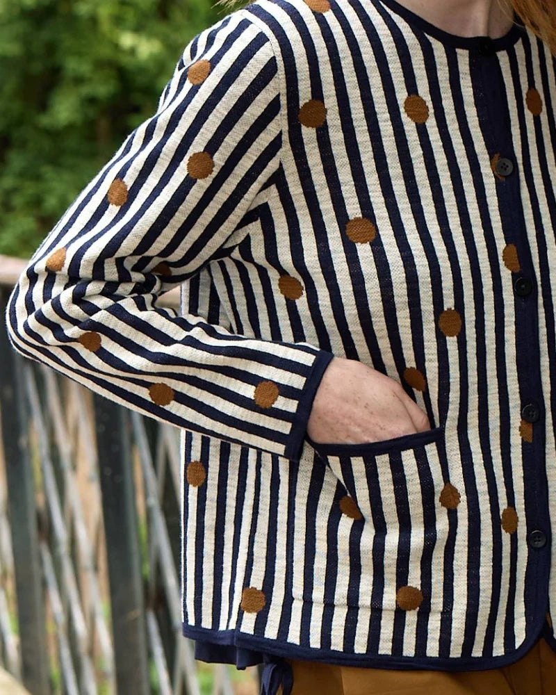 Noor Stripe Spot Cardi