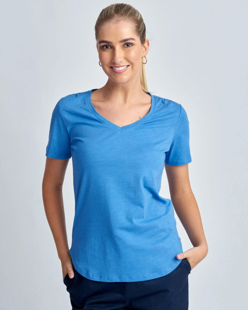 Cotton V Neck Tee