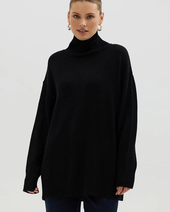 Relax Fit Rolled Neck Jumper