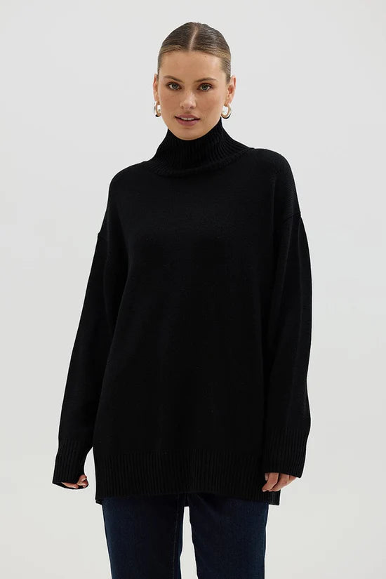 Relax Fit Rolled Neck Jumper