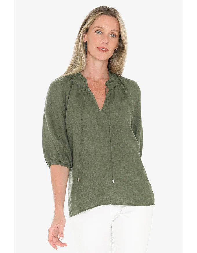 Ruffle Neck Top
