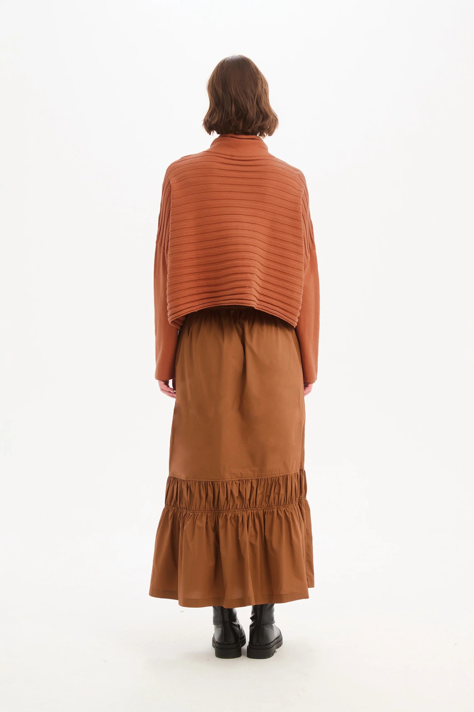 Cowl Neck Button Knit Jumper