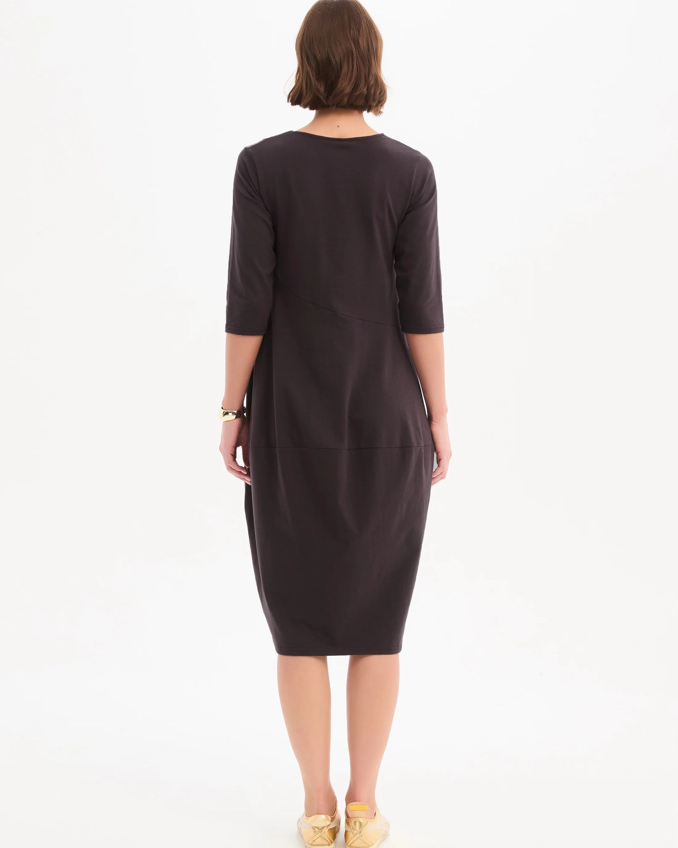 Diagonal Seam Winter Dress