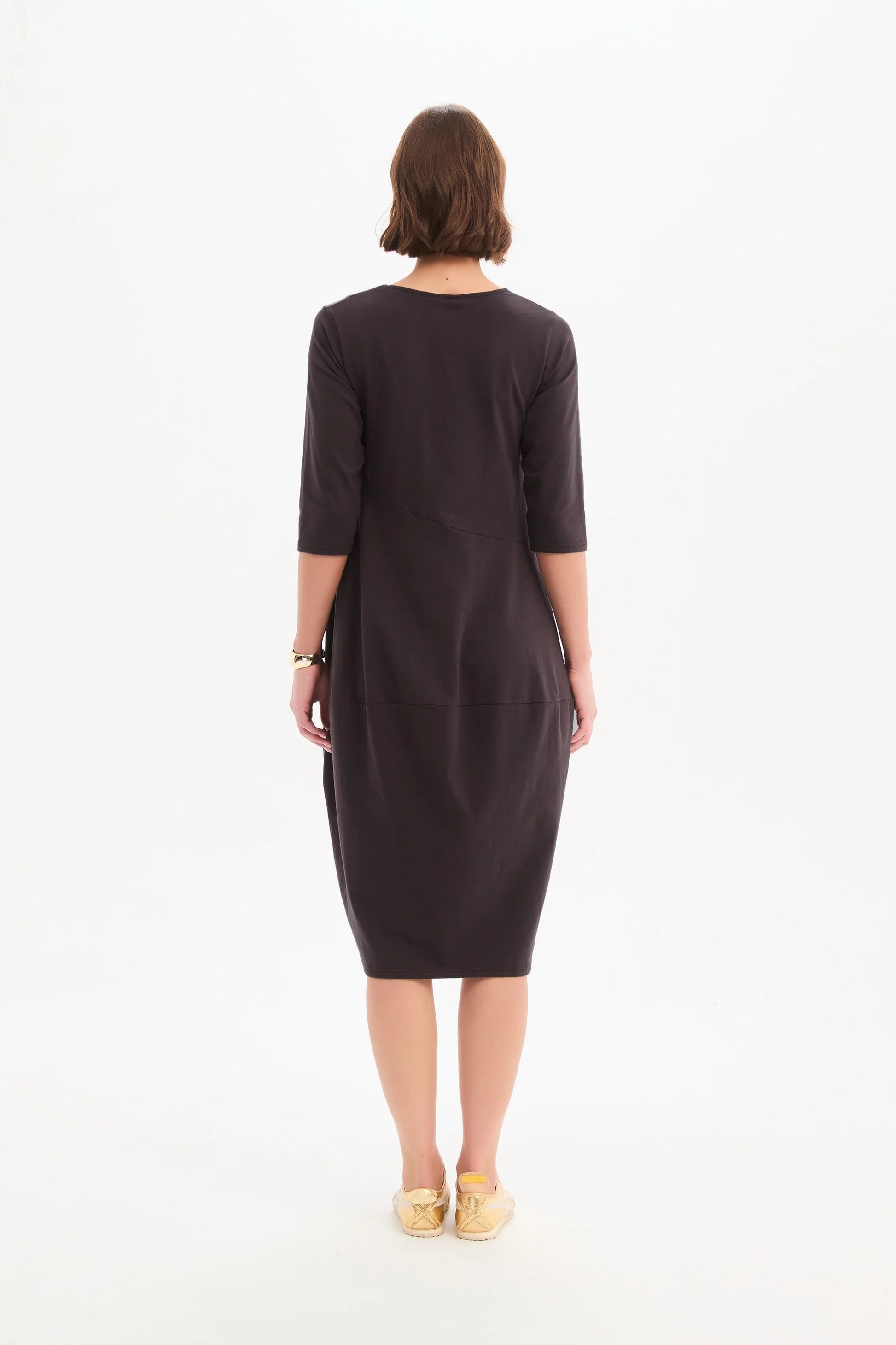 Diagonal Seam Winter Dress