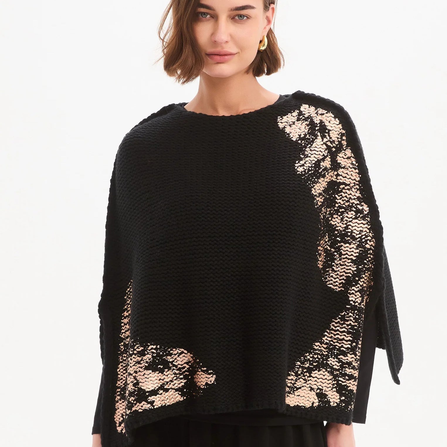 Foil Print Poncho