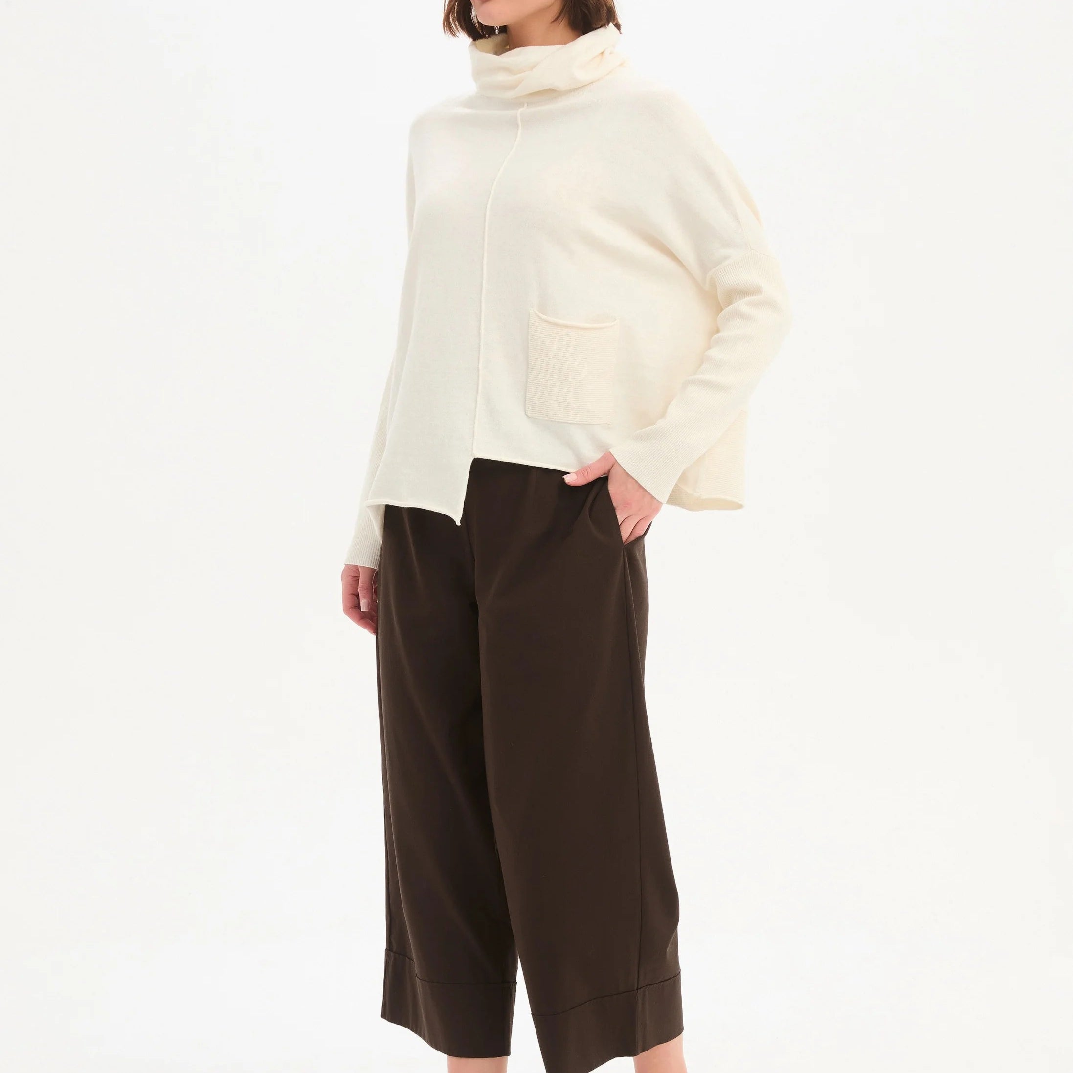 Roll Hem Pocket Knit