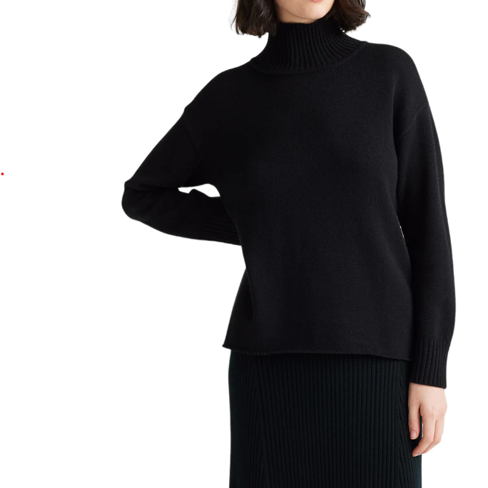 Cropped Funnel Neck Jumper